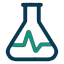 Amsler Labs flask and EKG mark
